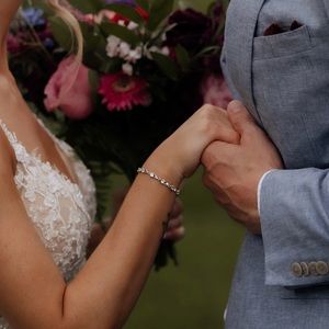 Wedding bracelet worn for my wedding. Cubic zirconia. Absolutely stunning!